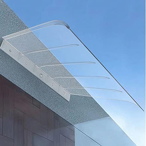 Auvent de porte transparent extérieur et abri de fenêtre contre la pluie