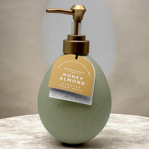 Asquith & Somerset Honey Almond Scented Hand Wash in Glass Jar, 16.90 fl oz