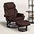 Flash Furniture Contemporary Leather Recliner and Ottoman with Swiveling Mahogany Wood Base by Flash Furniture