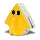 luoshaPUCY Limpia Cristales Magnético con Doble Lateral para Ventanas de 3-8 mm, Profesional Limpiacristales Magnetico(Amarillo-01)