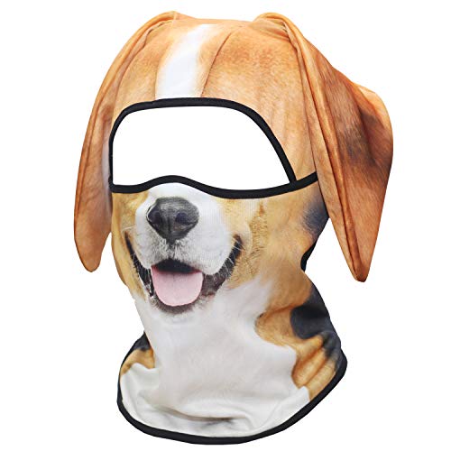 Image of WTACTFUL 3D Animal Ears Balaclava, Breathable Face Mask for Halloween