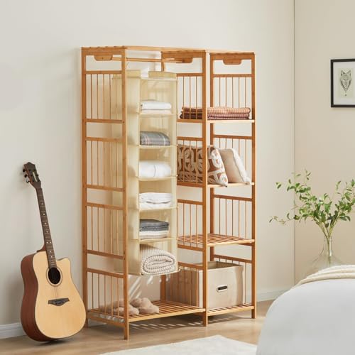 YOUDENOVA Hanging Closet Organizer, Closet Organizers and Storage, Beige by YOUDENOVA - Used condition - Image 3