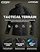 CQR Men's Combat Shirt Tactical 1/4 Zip Long Sleeve Military BDU Shirts Camo EDC Top with Pockets, Raider Black, Medium