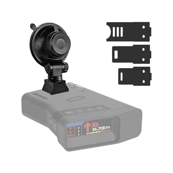 Xislet Radar Detector Mount for Car Truck Vehicle Sedan Windshield Super Suction Dash Cup Mount Compatible with Cobra RAD 380 450 480i Escort Passport 9500/R1 R2 R3 R4 R7 DFR5 DDR7