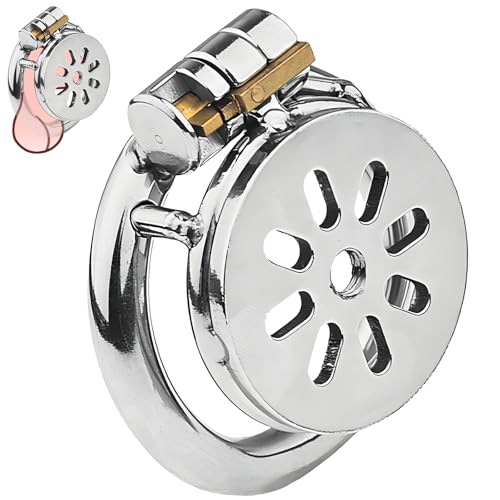 Steel Stainless Chastity Lock Inverted Chastity Cage Male Cage Chastity Device Beginner Cage Prevent Erection Bondage for Men(50mm)