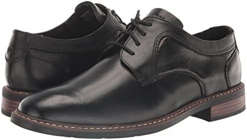Nunn Bush Men's Hayden Plain Toe Oxford Dress Casual Leather Lace Up Shoes, Black, 10 Wide | Image 6