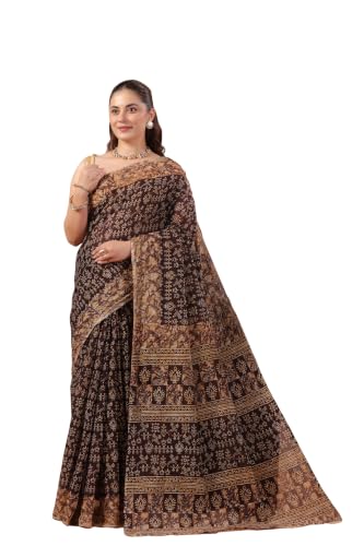 Image of TAMAIRA FASHION Mulmul Pure Cotton Saree For Woman Warli Batik Printed |Office Wear Daily Wear Sarees For Women Without Blouse Piece(Available in 11 Colours)