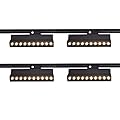 mirrea 20W Dimmable LED Array Track Lighting Heads Black Painted Compatible with Single Circuit H Type Track Rail CRI 90 Warm White 3000K Beam Angle 30° for Wall Art or Shop Window Pack of 4