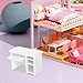 LUOZZY 112 Scale Dollhouse Miniature Computer Desk Set with Mouse Keyboard Realistic Wooden Furniture Accessories for Play Scenes and Collectors