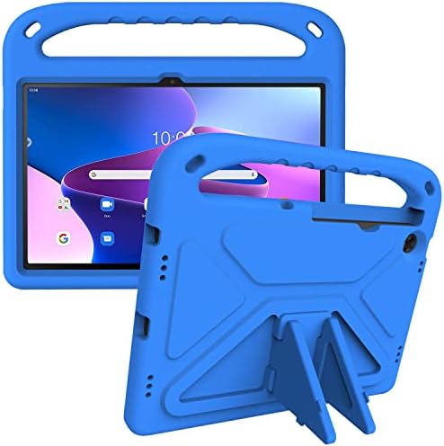 XunyLyee Compatible with Lenovo Tab M10 Plus 3rd Gen (10.6 Inch) Kids Case, EVA Shockproof Handle Light Weight Stand Cover for Lenovo Tab M10 Plus 3rd Gen TB-125F/128F, Blue