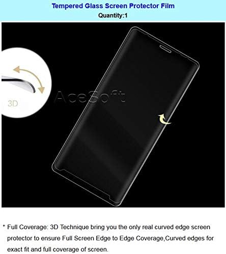 [Galaxy Note 9 Screen Protector] Premium 3D Curved Scratch Resistant Bubble-Free Tempered Glass Screen Protector Film Compatible with Verizon Samsung Galaxy Note 9 SM-N960U Smartphone