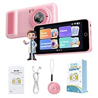 Velec AI Digital Camera for Kids with WiFi, 4\" Touch Screen AI Kids Smart Camera with Dual Lens, Photo Recognition & Voice Effects, Portable Learning Toy, Christmas Birthday Gift for Ages 3-15
