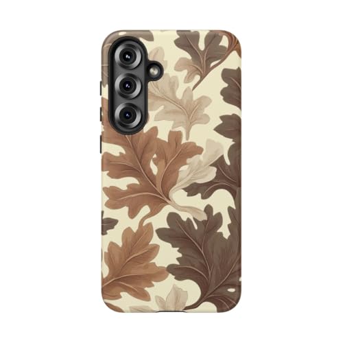 Coque Samsung S25 Plus motif feuille de chêne marron
