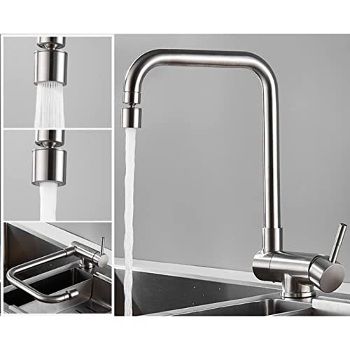 Robinet de cuisine pliant en acier inoxydable noir durable