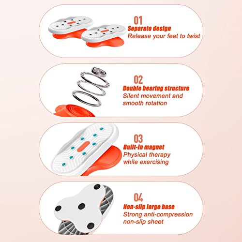 CargoTi Tábua de torcer para cintura, placa giratória de torque de cintura, disco torcido silencioso