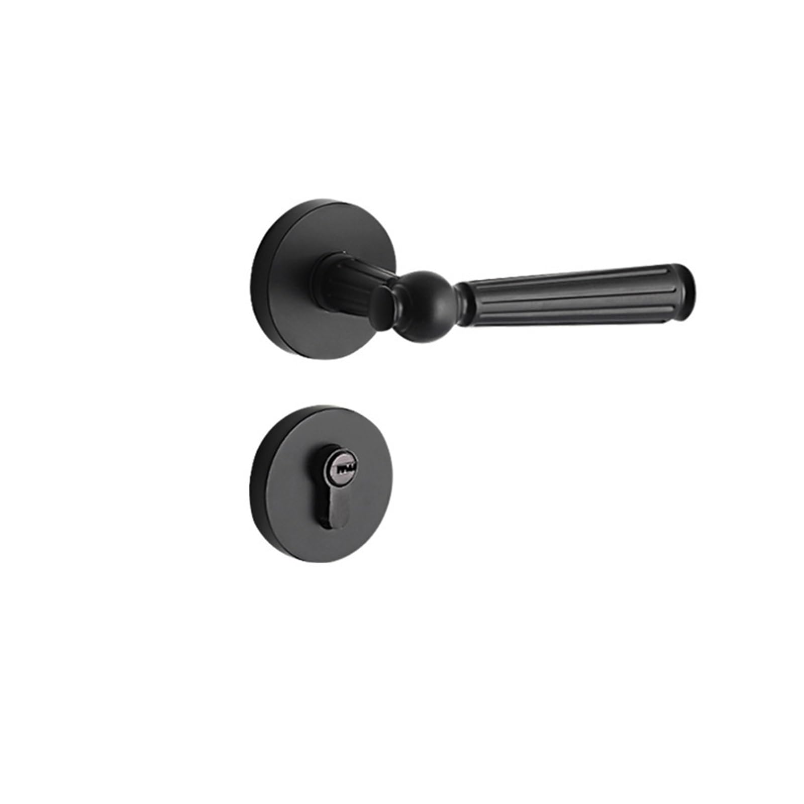 NYRXRYTCA Indoor Silent Room Door Lock Bedroom Bathroom European Door Handle Toilet Household Complete Set of Door Lock Mechanical Door Lock(A Yahei 7255 magnetic)