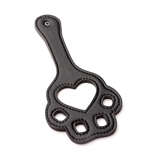 Artificial Leather Riding Paddle / Horse Whip - 32cm Equestrian Training Tool With Lanyard, Black