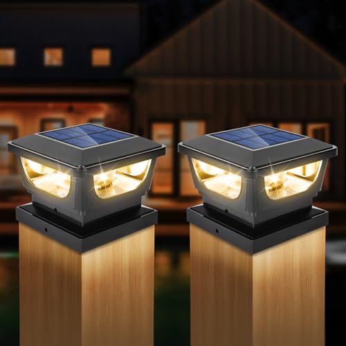 Geyueya Home Solar Pfostenkappe 7x7-10x10 2 PCS