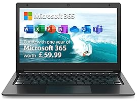 ANSTA Laptop 11,6 Zoll Microsoft Office 365 4GB DDR4+64GB eMMC Notebook, Intel Pentium N3700, HD Graphics, Win 10, Bluetooth 4.2, Unterstüt 128GB TF Karte Erweiterung, mit QWERTZ Tastaturfolie-Layout