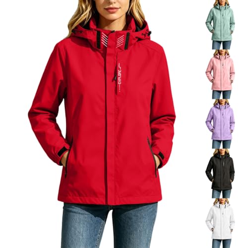 Women's Hooded Rain Jacket Breathable Waterproof Windbreaker Raincoat - image 1