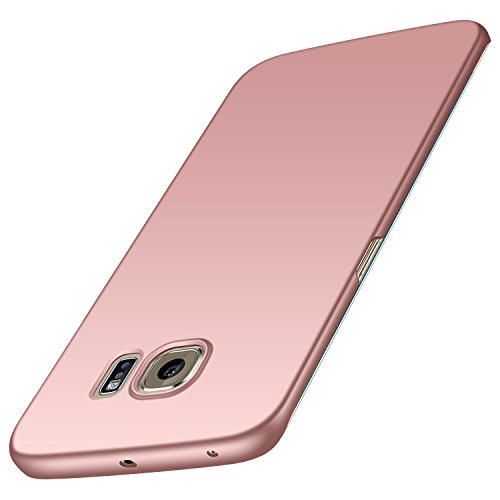 Avalri Funda para Samsung Galaxy S6 Edge Plus, Diseño Minimalista Estuche Rígido Ultra Delgado de PC a Prueba de Golpes Resistente a Rasguños Cover para Samsung Galaxy S6 Edge+ (Oro Rosa Liso)