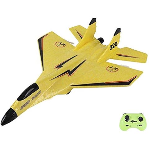 CHENSTAR RC Plane For Adults & Kids, 2.4G Remote Control Fighter Jet Airplane Ready To Fly, Easy To Fly RC Glider For Kids & Beginners With Balance Gyroscope Cover