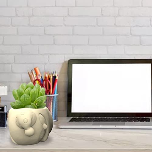 Fogun 3D Silicone Planter Mold, Cement Clay Plaster Silicone Plaster Molds Diy Home Garden Flower Pots Mold #TOP1