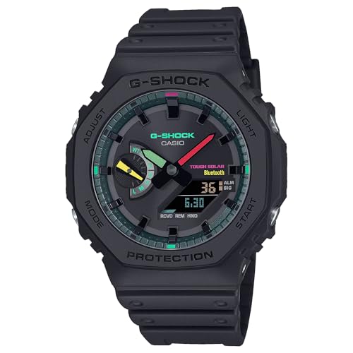 Montre solaire Casio G-Shock GAB2100MF-1A noire connectée à cadran coloré