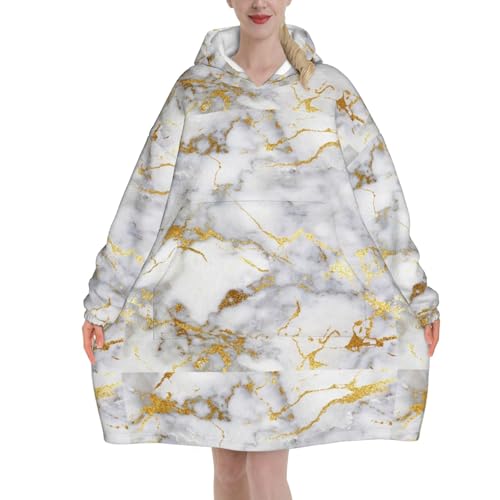 Sweat à capuche couverture marbre doré idéal pour vos soirées cocooning et journées télétravail