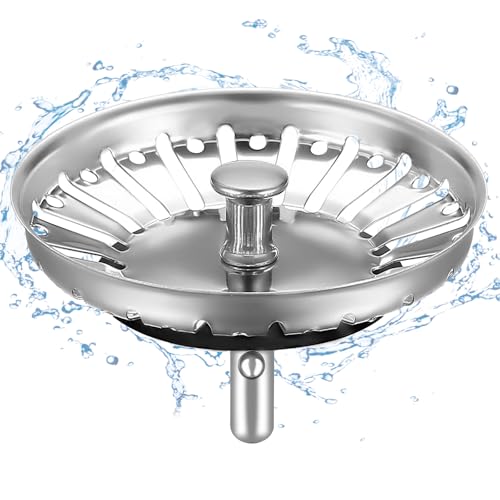 HUAERSICO Colador Fregadero 84mm Universal, Tapón Desagüe Cocina Con Juntas Adicionales, Para Blanco Franke Pieza De Recambio