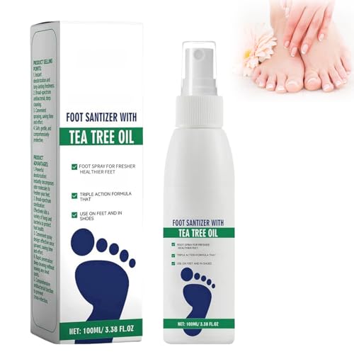 Foot Sanitizer Spray with Tea Tree Oil Tea Tree Oil Feet Spray Clear Foot Sanitizer Spray (1PCS)
