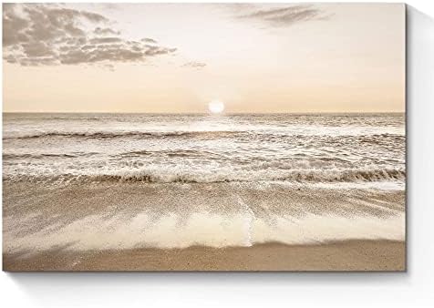 Amazon.com: SunFlax Beach Sunset Canvas Wall Art: Ocean Prints Sea ...