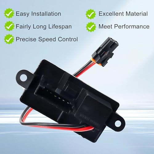 Image of 89019089 HVAC Blower Motor Fan Resistor Compatible with 1999-2006 Chevy Silverado GMC Sierra 1500 2500 3500, 2000-2002 GMC Yukon Replaces 973-004, 89018597, 22807122, RU371
