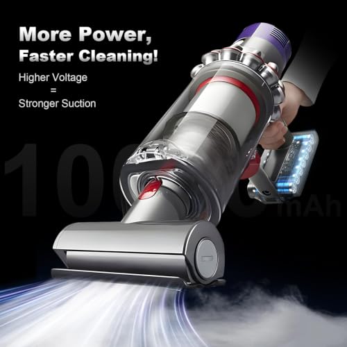 Image of 10000mAh 25.2V V15 Battery Replacement Click-in for Dyson V15 Detect V11, 80+ Min Runtime, Compatible with Detect Absolute Submarine SV22-SV47 970425-01, Switch Lock Clip, 2-Yr Warranty (Not Screw-in)