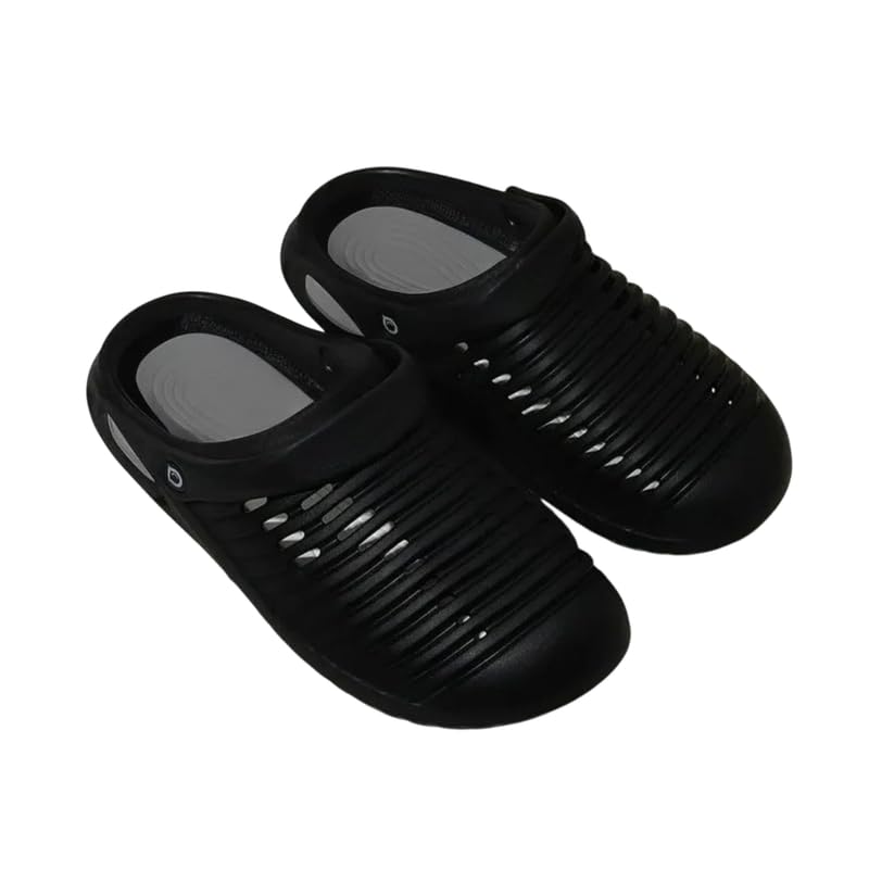 TopiBaaz Men's Eva Anti-Slipper Shoes Summer Breathable Foam Beach Runners Outdoor Sport Flip Flop Pillow Sandals (Black-Grey 40,uk6.5)