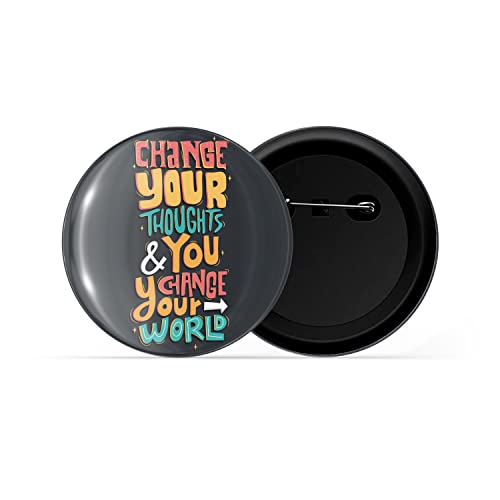 Image of dhcrafts Pin Badges Multicolor Positive Glossy Finish Design Pack of 1 (58mm)