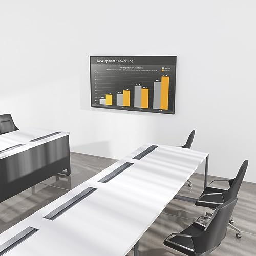 Hama TV Wandhalterung 37“ - 80“ (TV Halterung, drehbar, Hochformat, Querformat, Fernsehhalterung bis VESA 600x400, für Monitore, Bildschirme, inkl. Fischer Dübel, Traglast 50 kg) Schwarz – Bild 4
