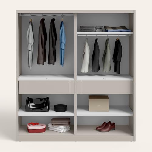 Image of Interio by Godrej Slide N Store XL 2-Door Steel Wardrobe with Mirror