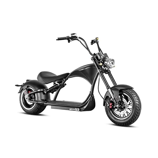 Elektroroller mit Straßenzulassung Chopper X9, Elektro-Chopper, E-Roller 45 km/h, 3000 Watt, 20 Ah, 50 km Reichweiter, Roller, Schwarz – Bild 4