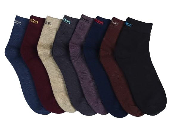 Men's Plain Ankle Length Socks I Combed Cotton Breathable & Lightweight I Solid Design with Extra Softness I Anti-Microbial I Free Size Comfortable Sock for Gym Daily Casual Wear-image-34