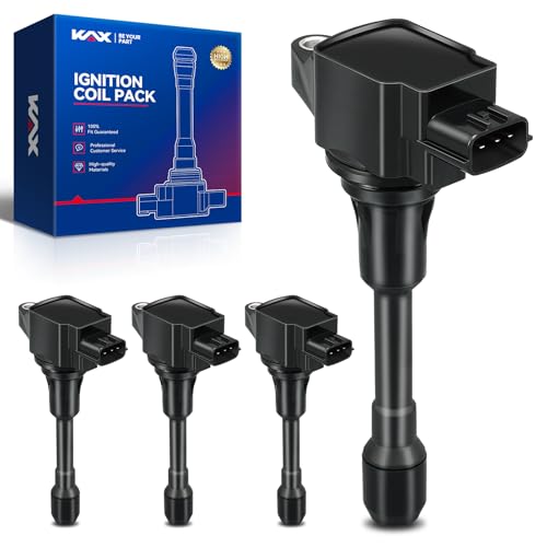 Image of KAX Pack of 4 UF549 Ignition Coil Set for Nissan Altima 2007-2018 2.5L, Rogue 2008-2016, 2020, 2017-2019 2.5L, Sentra 2010-2016, 2018, 2007-2009 2.5L, 2017, 2019 1.8L, 2009 2.0L, UF549