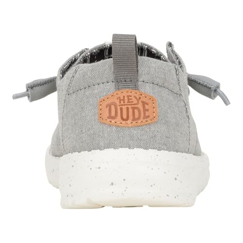 Image of HEYDUDE Women's Wendy Chambray Loafers | Lightweight Slip On Shoes for Women | Casual Everyday & Travel Style