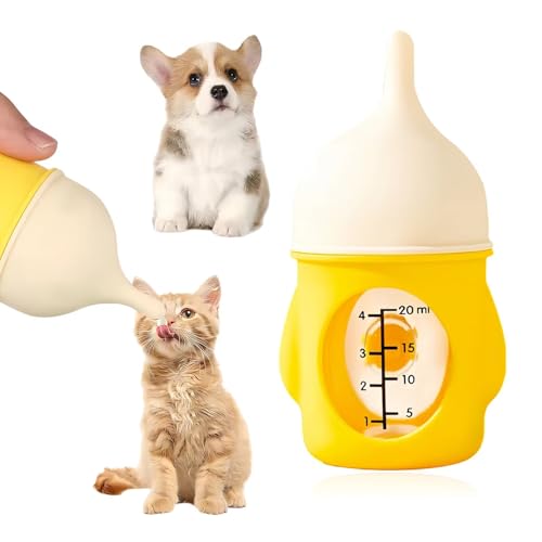 Pet Nursing Bottle, 20ml, Soft Silicone Nipple, Anti-Choking