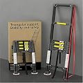 Telescoping Ladder Extension Telescopic Collapsible - 8.5 FT Rv Telescope Foldable Extendable Tall Compact Aluminum Ladders - for House Roof Travel Trailers Adjustable Retractable - 330lbs Capacity
