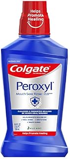 COLGATE PPAX1405305 Peroxyl Mouth Sore Rinse, Mild Mint, 500mL