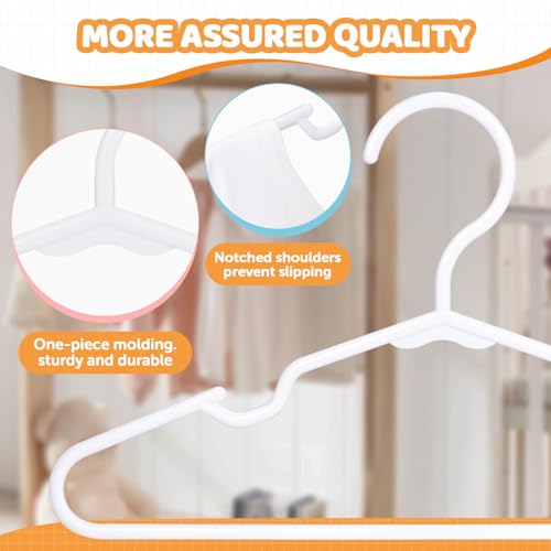 Sageme S0322 Kids Plastic Hangers 60 Packs, Baby Clothes Hangers For Closet Non-Slip Toddler Hangers thumb #3