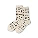 Hot Sox womens Food and Drink Novelty Casual Crew Socks Hosiery, Coffee (Natural Melange), 4 10 US