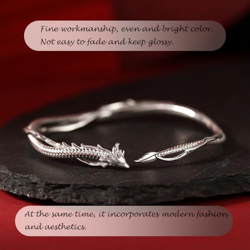 Dragon Bracelet - Dragon Cuff Bracelets for Women Symbolic Strength & Good Luck Bracelet Unique Dragon Jewelry Dragon Gifts for Women, Adjustable Bracelet4