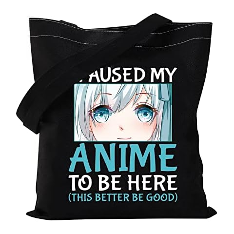 MYSOMY Funny Anime Tote Bag for Lovers Cover