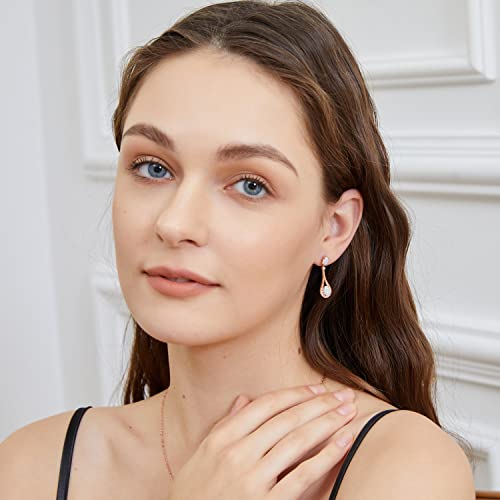 Dangle Earrings for Women Drop Earrings 18K White Gold/Rose Gold Plated Jewelry Hypoallergenic for Sensitive Ears4